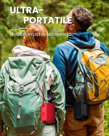 Bluetooth колонка NOTABRICK портативна, водонепроникна IPX67, бездротова 5.0, стерео бас, акумулятор 15 год, підтримка SD/TF/AUX, для дому, вулиці, пляжу, подорожей (чорна)