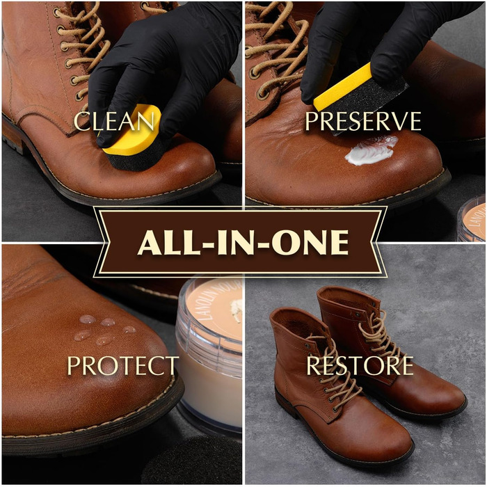 SALTY FISH Shoe Cream with Shoe Polish Sponge Applicator