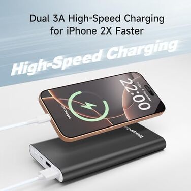 Power Bank Pilot 4GS 12000mAh Чорний: портативний зарядний пристрій для iPhone, Samsung, Huawei та інших пристроїв