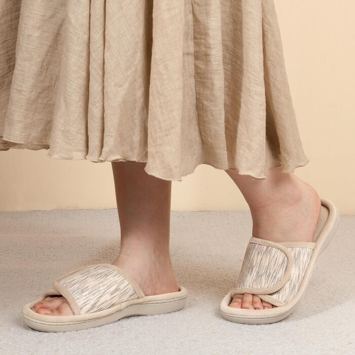 Домашні тапочки RockDove для жінок, регульовані, з піною Memory Foam, 42/43 EU, бежеві