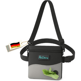 Сумка для кормів PetLove Leckerlibeutel для собак • З магнітною застібкою • З диспенсером для відходів • Можна використовувати як поясну сумку • Сіра S