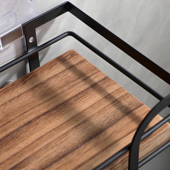 Тримач туалетного паперу YIGII без свердління, нержавіюча сталь, щітка, для ванної кімнати та кухні (дерев'яний колір)