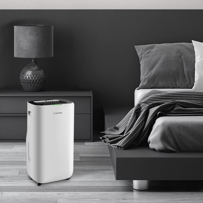 Електричний осушувач повітря Trotec TTK 70 HEPA (Plus) – продуктивність 20 л/день – площа 45 м² / 110 м³ – 2-в-1 очисник повітря з HEPA фільтром 50 м² / 125 м³ - об'єм бака 6,5 л