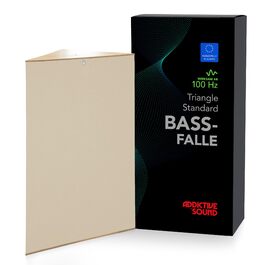 Бас-пастка для кутів Addictive Sound Standard — Студійна акустична панель (басова пастка) зі спеціальної мінеральної вати, 80-2000 Гц, бежева, 98 см, Made in EU
