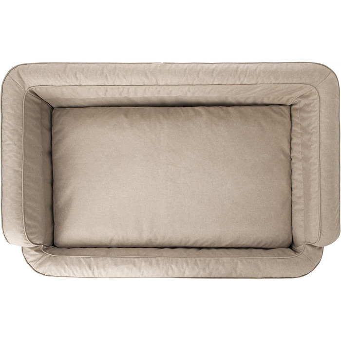Dog bed, pet furniture, cat bed, removable cover, dog basket, dog cushion, dog lounger, sleeping places, dog sofa, Beige, XL: 96x62 cm