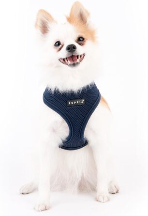 Іграшка для собак Пуппія - м'яка іграшка для малих та середніх собак, різних кольорів, також для цуценят, анти-натяжна, розмір L, колір Navy Blue