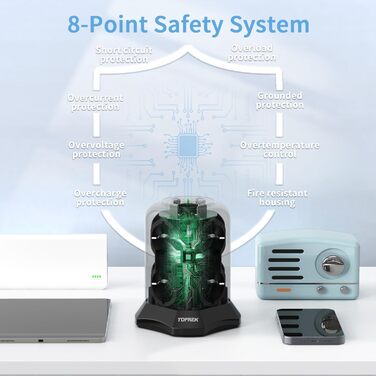 Многорозеткова смуга з USB, 8 розеток, з вимикачем, 4000W/16A, захист від перенапруги, 5м кабель, чорний колір