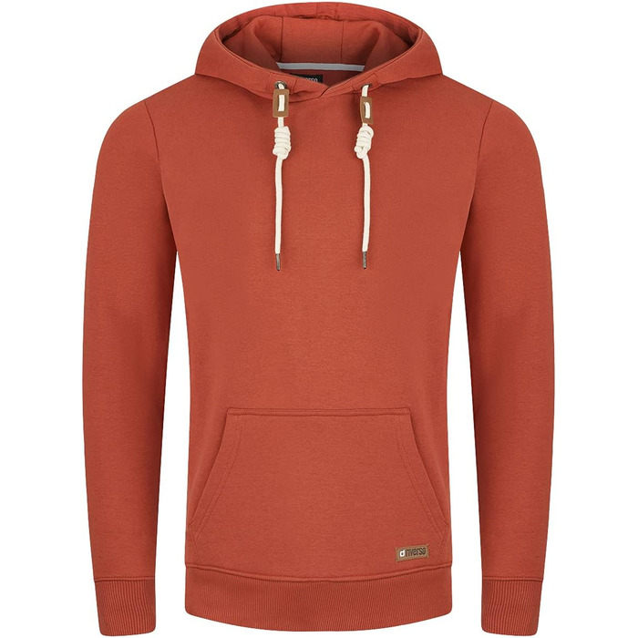 Худі Riverso для чоловіків, Regular Fit, RIVLuca, капюшон, світшот, Streetwear, сірий, зелений, синій, чорний, розміри S, M, L, 2, 3, 4, 5 (3XL, темно-червоний/дизайн 01 (15401))