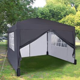 Pavilion with silver protective coating, waterproof, 3 x 3 m, White (Gray)