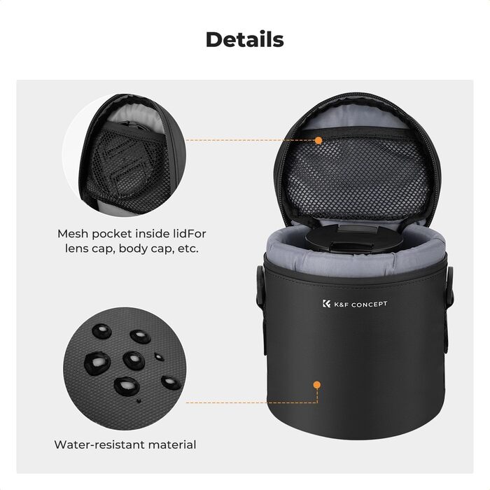 Чохол для об'єктива K&F Concept, водонепроникний, захисний, для DSLR/SLR об'єктивів