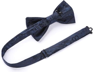 Метелик чоловічий HISDERN однотонний, регульований, для вечірки та весілля, темно-синій