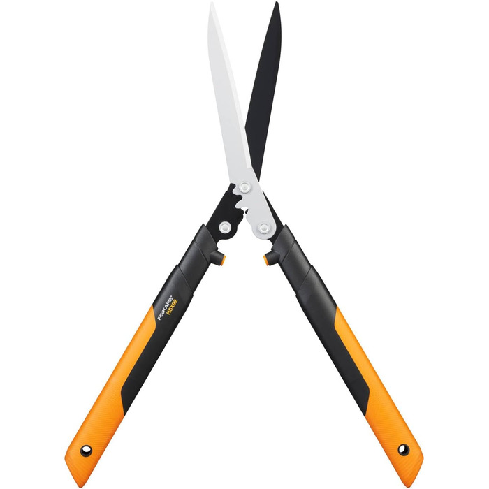 Садові ножиці Fiskars PowerGear X HSX92, антипригарне покриття, сталеві леза, 63 см, чорні/помаранчеві