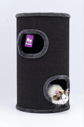 Кігтеточка Petrebels Dome, 80 см, чорна: стабільна та міцна