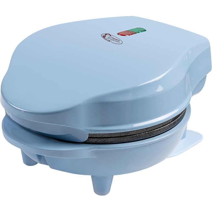 Bestron Mini-Waffeleisen: компактний вафельниця для класичних вафель з антипригарним покриттям, 550 Вт, блакитний колір, ідеально для свят та дітей
