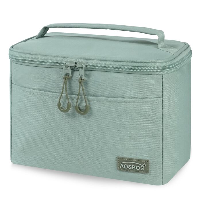 Зручна термосумка-ланчбокс для їжі: компактна, легка, водонепроникна, для роботи та школи (зелена, Upgrade 2026)