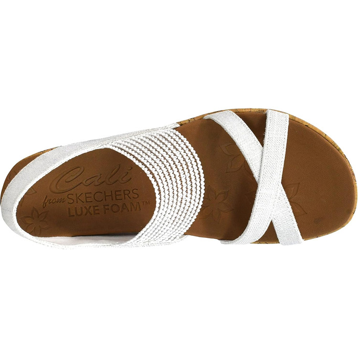 Skechers Beverlee - Бежеві кеди-платформа жіночі (40 EU, Natural Nat)
