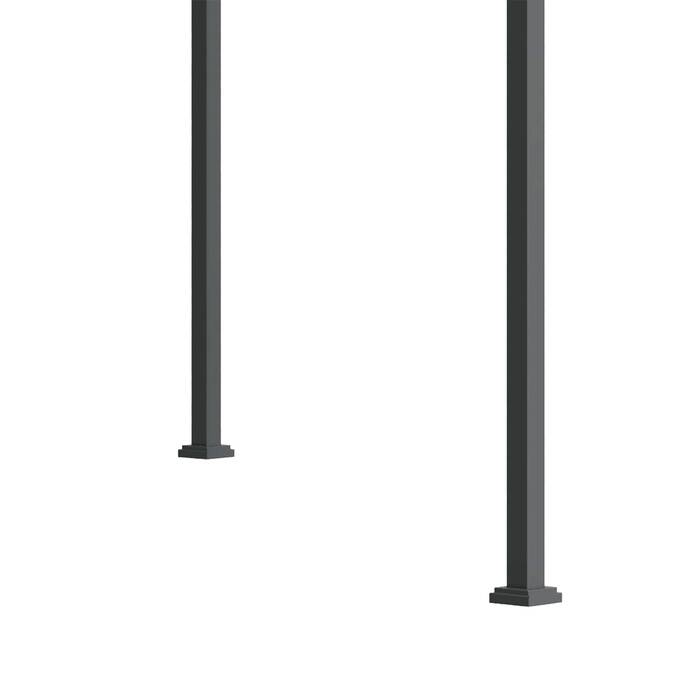 Outsunny Pergola Gazebo Patio Cover with Sliding Roof 298x213x221cm Polyester Black Gray for Garden & Patio