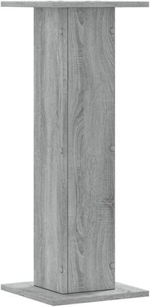 Підставки для колонок vidaXL, 2 шт., високі, для Hi-Fi, домашнього кіно, саундбар, покращене звучання, ДСП (сірий, 30 x 30 x 80 см)
