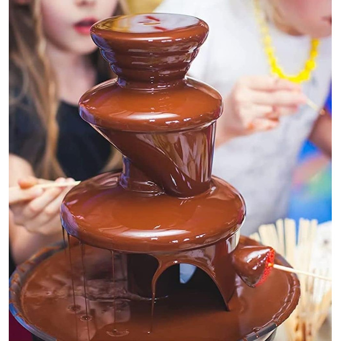 Шоколадний фонтан Opal з нержавіючої сталі, 3-ярусна електрична модель з підігрівом, 500 мл, для вечірок, свят та фестивалів