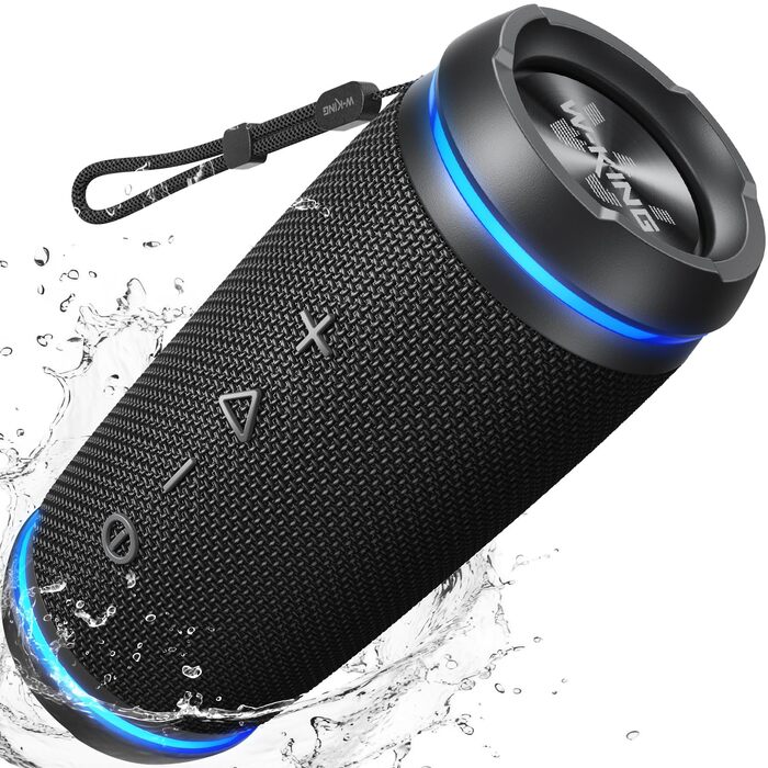 W-KING Bluetooth колонка 36W: Портативна бездротова колонка з 360° звуком, IPX6 водонепроникна, AUX, 30 год автономії, для дому, вулиці, вечірок, подорожей