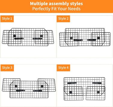 Бар'єр для собак у автомобіль SUV, авто, вантажівка - міцний дротяний бар'єр