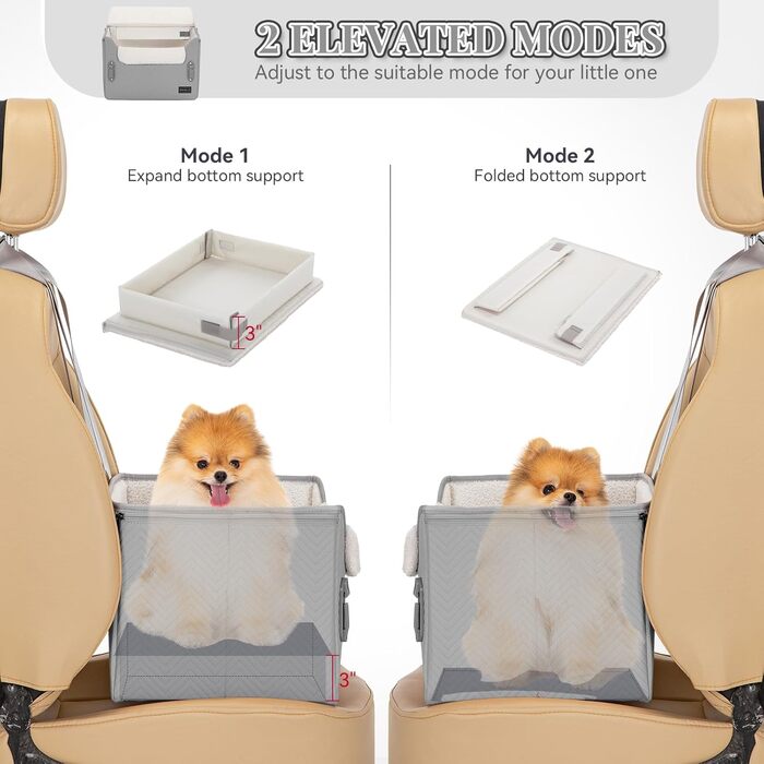 Автомобільний лежак для собак Petsfit - безпечний та зручний, сірий