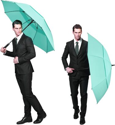 G4Free Парасолька велика, стійка до вітру, автоматична, для чоловіків та жінок, діаметр 157 см (62 дюйми), блакитний колір