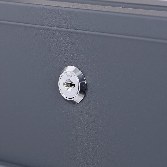 Поштовий ящик Wiltec Designer V24 антрацит/нержавіюча сталь 370x105x370 мм, настінний, з замком, оглядовим вікном та тримачем для газет