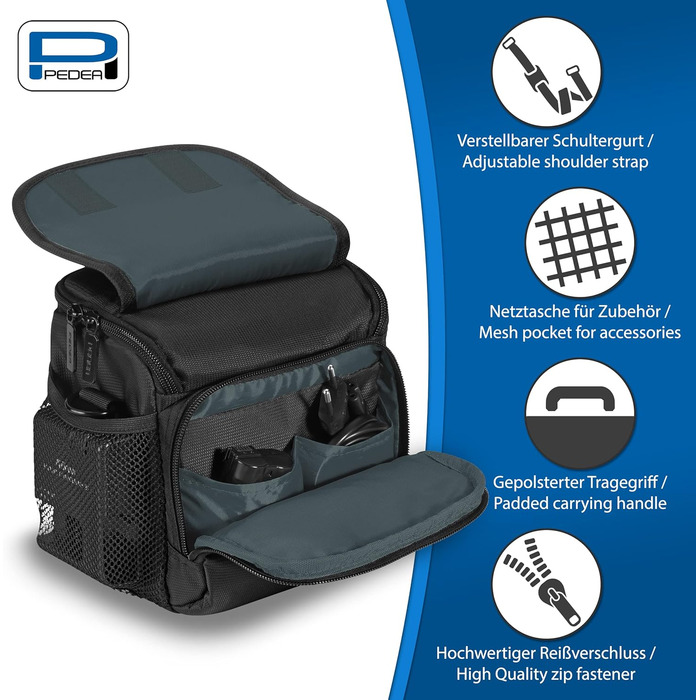 Чохол для камери Pedea Essex: DSLR/SLR/Mirrorless, з дощем. Розмір M, сірий