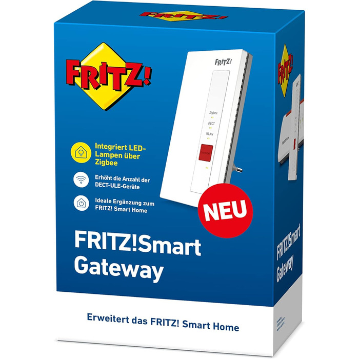 FRITZ!Smart Gateway: Роутер для підключення Zigbee, DECT-ULE та Matter Smart Home пристроїв, стабільне Wi-Fi/LAN з'єднання