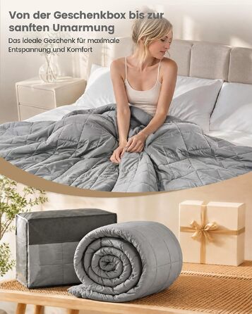 Обтяжена ковдра Good Nite для дорослих від стресу та тривожності, терапевтична, 150x200 см, 6 кг, світло-сіра