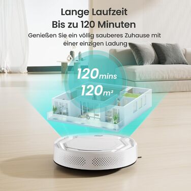 Робот-пилосос LEFANT M210P: потужність 2200 Pa, Wi-Fi, Bluetooth, керування через додаток, 6 режимів, автоматична зарядка, ідеальний для шерсті тварин та твердих підлог