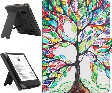 Чохол-підставка для Kindle Paperwhite, Kobo Clara HD/2E, Pocketbook, Tolino, Sony E-Reader з натуральної шкіри