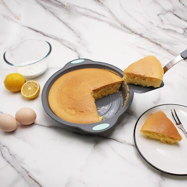 To encounter Round Silicone Cake Molds, 22.5 cm, Non-Stick Silicone Baking Molds, Food Grade, with Metal-Reinforced Frame, Increased Strength