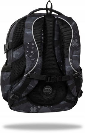 Шкільний рюкзак CoolPack багатокомпортний, чорний, 29 л, з відділенням для ноутбука