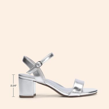 Жіночі сандалі Dream Pairs на високих підборах, сріблясті, відкритий ніс, блочні підбори (37 EU)