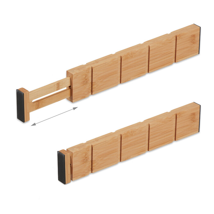 Relaxdays 18-piece Drawer Divider Set made of Bamboo
