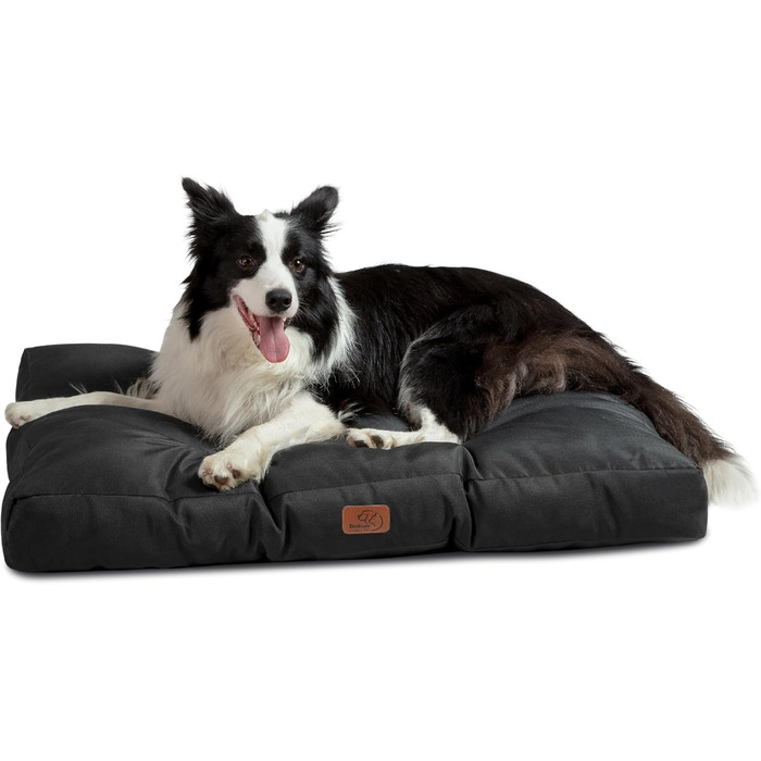 Килимок для собак BEDSURE, 76x50 см, для маленьких та середніх порід, водонепроникний, чорний, 10 см заввишки