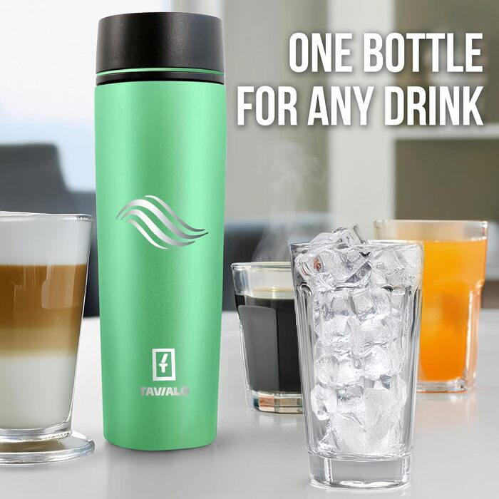 Термокружка Tavialo 460мл, пудрово-рожевий колір, нержавіюча сталь, ізоляційний термокружка, для напоїв