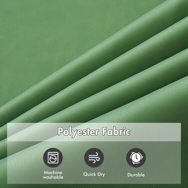 Шторка для душу MIULEE 180x200 см, зелена, водовідштовхувальна, антигрибкова, текстильна, для ванни та душу, з 12 кільцями