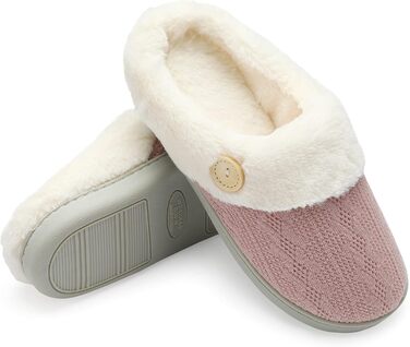 Жіночі халапи Чантомoo з меморі-піною, теплі, м'які, з штучним хутром, для дому, рожеві, 38/39 EU