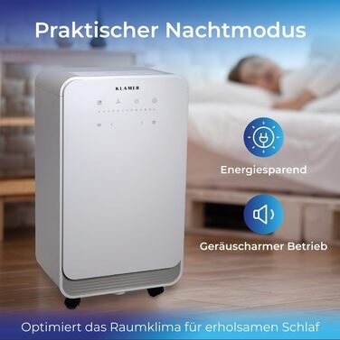 Електричний осушувач повітря KLAMER 195 м³/год, 420W, 5.5 л (12л)