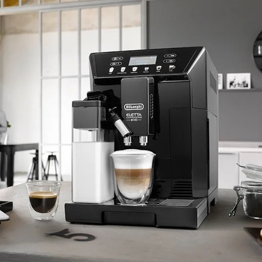 Ріжкова кавомашина De'Longhi Eletta Evo ECAM 46.860.B, 1450 Вт, чорна