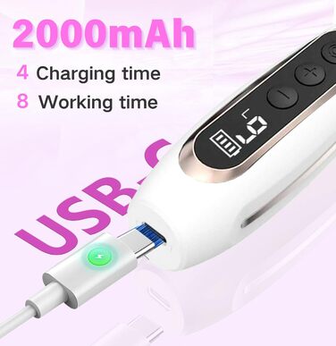 Електричний набір для манікюру та педикюру Nagelfräser 15 в 1: фрезер, набір для гелевих нігтів, 20000 об/хв, 9 швидкостей (білий)