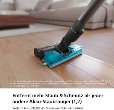 Вертикальний пилосос для вологого та сухого прибирання PHILIPS AquaTrio 9000 серії, чорний, час роботи 45 хв