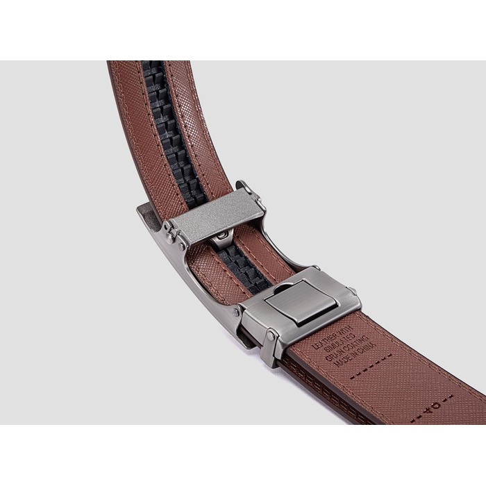 Чоловічий шкіряний ремінь Acewin з автоматичною пряжкою, робочий, регульований, ширина 35 мм, довжина 105 см, розмір 26'-32', колір 02-brown