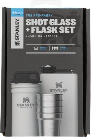 Набір для шотів та фляга Stanley Adventure - 6 предметів - Зелений (Polar White)