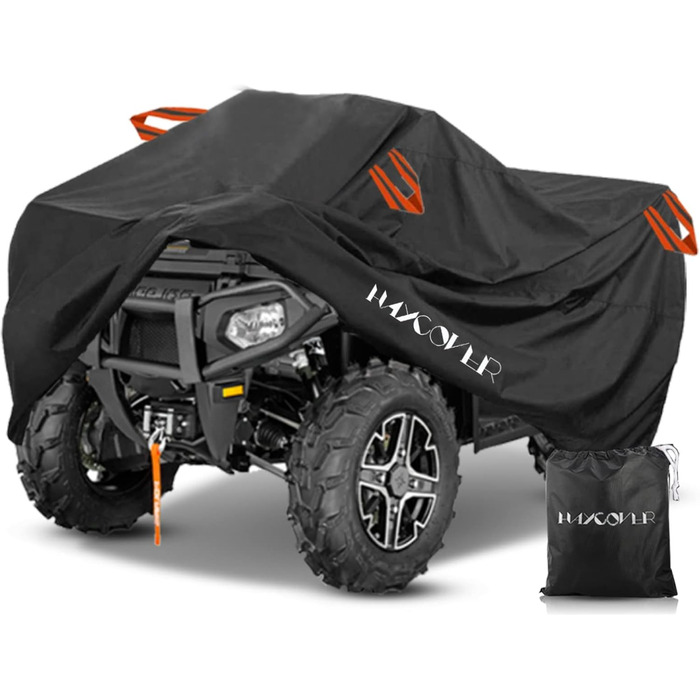 Waterproof ATV Cover - Durable 210D Oxford Cover for ATV, Quad, Motorcycle, Scooter - Outdoor Storage, Dust, Rain, UV Protection (210x120x115cm)
