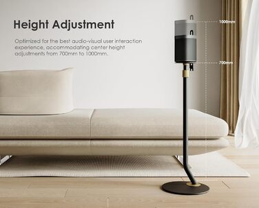 Підставка для колонок FITUEYES Design, регульована висота, металева, чорна (2 шт.)