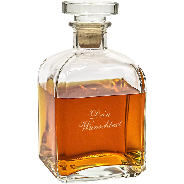 Elegant Whiskey Decanter with Engraving | Custom Text | Personalized Whiskey Decanter | 700ml | Dishwasher-Safe Engraving | Spirits Decanter for Vodka, Wine, Gin, Rum, Bourbon, Grappa | Gifts for Men